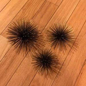 Decorative wall metal accents